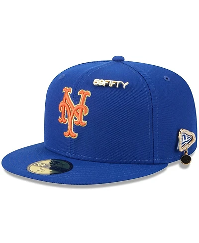 New Era Men's Royal York Mets 2025 59FIFTY Day Fitted with Pins Hat