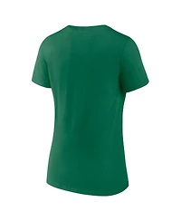 Fanatics Women's Kelly Green Dallas Stars Iconic V-Neck T-Shirt