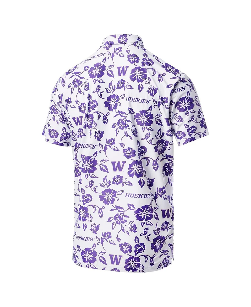 Reyn Spooner Men's White Washington Huskies Performance Polo Shirt