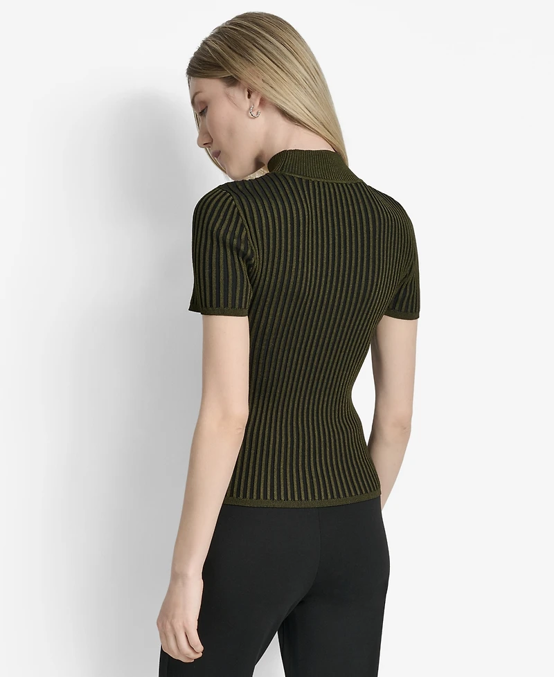 Dkny Women's Transfer Rib Mock-Neck Sweater