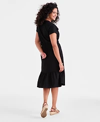 Style & Co Women's Printed Short-Sleeve Tiered Dress, Exclusively at Macy's