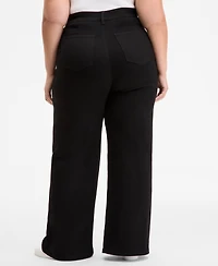 On 34th Trendy Plus High-Rise Wide-Leg Jeans, Exclusively at Macy's