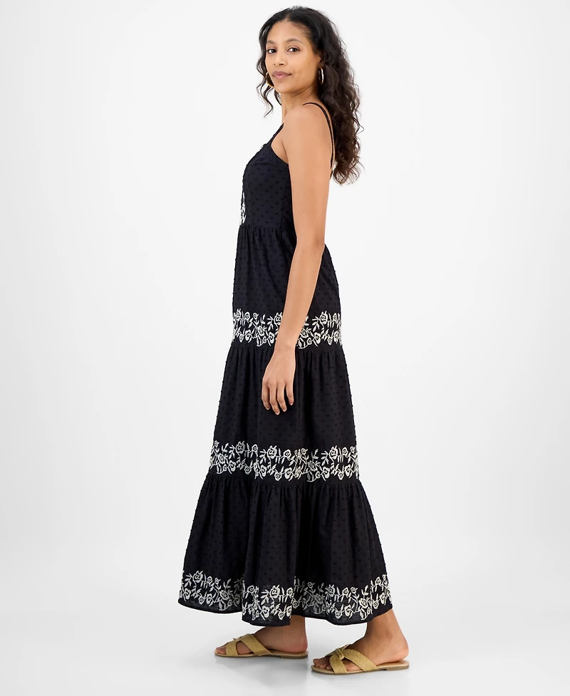 And Now This Women's Embroidered Cotton Maxi Dress, Exclusively at Macy's