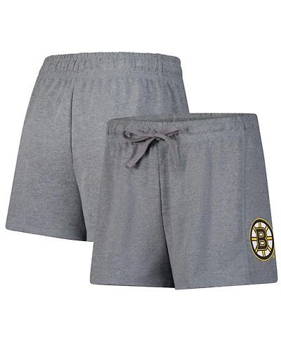 Fanatics Women's Heather Gray Boston Bruins Logo Shorts