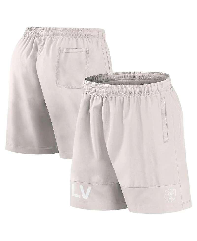 Fanatics Men's Cream Las Vegas Raiders Elements Shorts