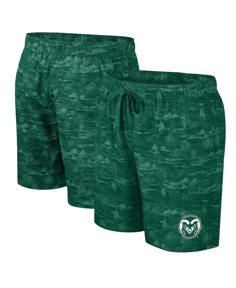 Colosseum Men's Green Colorado State Rams Ozark Swim Shorts