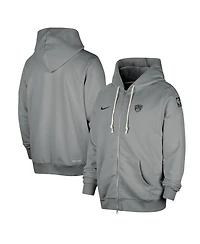 Nike Men's Gray Brooklyn Nets Authentic Standard Issue Full-Zip Hoodie Jacket