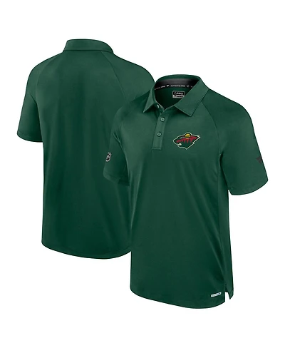 Fanatics Men's Green Minnesota Wild Authentic Pro Rink Polo Shirt