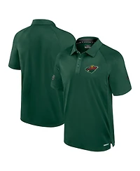 Fanatics Men's Green Minnesota Wild Authentic Pro Rink Polo Shirt