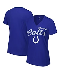 G-iii 4Her by Carl Banks Women's Royal Indianapolis Colts Post Season V-Neck T-Shirt