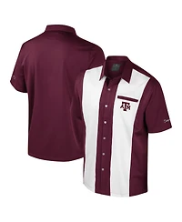Colosseum Men's Maroon Texas A&M Aggies Strike Bowling Button-Up Shirt