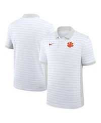 Nike Men's White Clemson Tigers 2025 Early Season Coaches Sideline Victory Stripe Performance Polo Shirt
