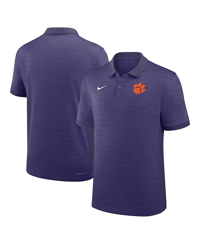 Nike Men's Purple Clemson Tigers 2025 Early Season Coaches Sideline Victory Stripe Performance Polo Shirt
