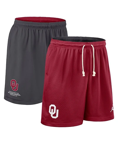 Jordan Men's Crimson/Charcoal Oklahoma Sooners 2025 Sideline Reversible Performance Shorts
