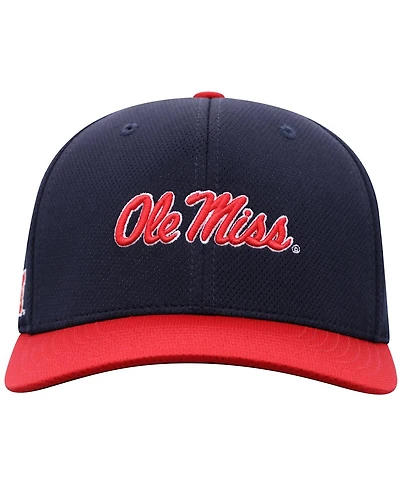 Top of the World Men's Navy/Red Ole Miss Rebels Reflex Two-Tone Flex Hat