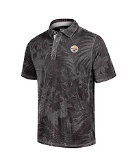 Tommy Bahama Men's Black Pittsburgh Steelers Big Tall Santiago Paradise Polo Shirt