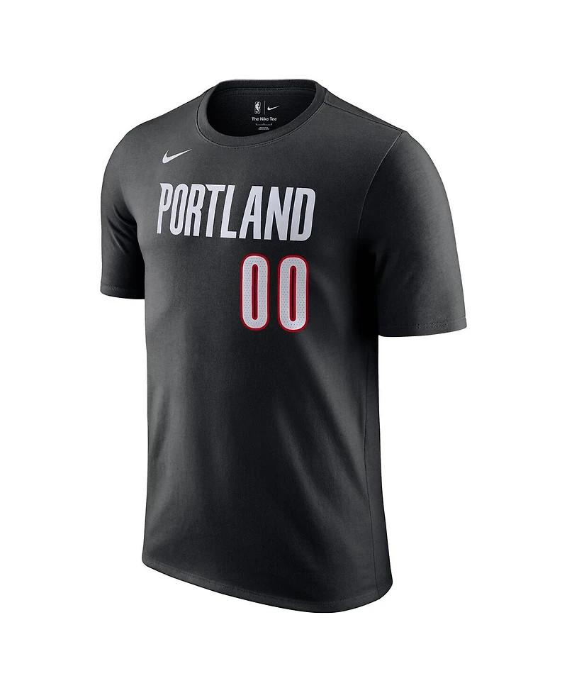 Nike Men's Scoot Henderson Black Portland Trail Blazers Icon Edition Name Number T-Shirt