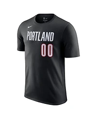 Nike Men's Scoot Henderson Black Portland Trail Blazers Icon Edition Name Number T-Shirt