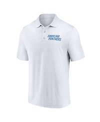 Fanatics Men's White Carolina Panthers Lockup Polo Shirt