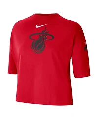 Nike Women's Red Miami Heat 2024/25 City Edition Courtside Boxy T-Shirt