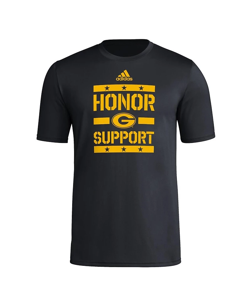 Adidas Men's Black Grambling Tigers Honor Support Pre-Game T-Shirt