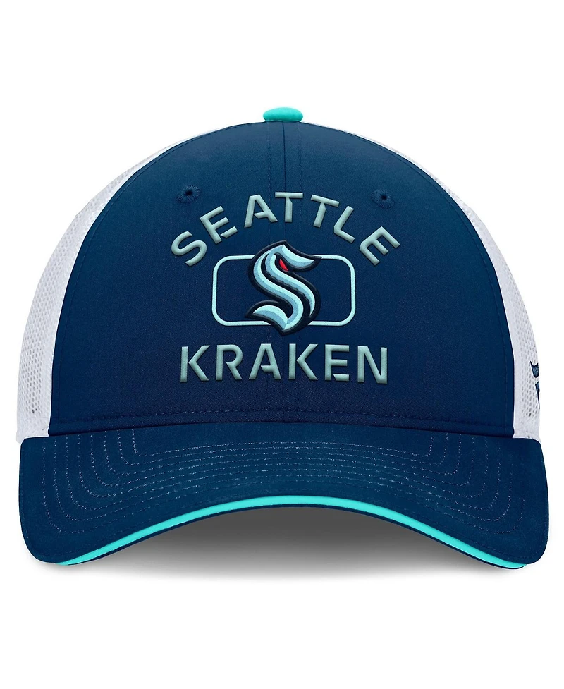 Fanatics Men's Deep Sea Blue/White Seattle Kraken Authentic Pro Rink Trucker Hat