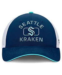 Fanatics Men's Deep Sea Blue/White Seattle Kraken Authentic Pro Rink Trucker Hat