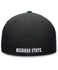Top of the World Men's Black/Green Michigan State Spartans Rally Two-Tone Fitted Hat