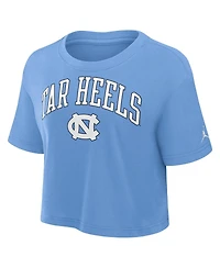 Jordan Women's Carolina Blue North Carolina Tar Heels Athletic Prep Arch Cropped Performance T-Shirt