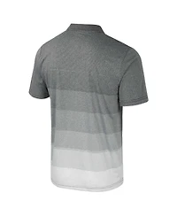 Colosseum Men's Gray Houston Cougars Striped Mesh Polo Shirt