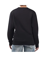 G-iii 4Her by Carl Banks Women's Black Dallas Stars Filigree Team Graphic Fleece Pullover Sweatshirt