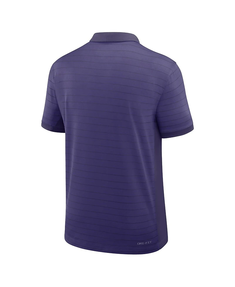 Nike Men's Purple Clemson Tigers 2025 Early Season Coaches Sideline Victory Stripe Performance Polo Shirt