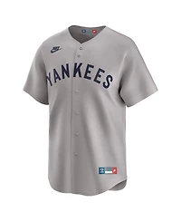 Nike Men's Babe Ruth Gray New York Yankees Throwback Cooperstown Collection Limited Jersey
