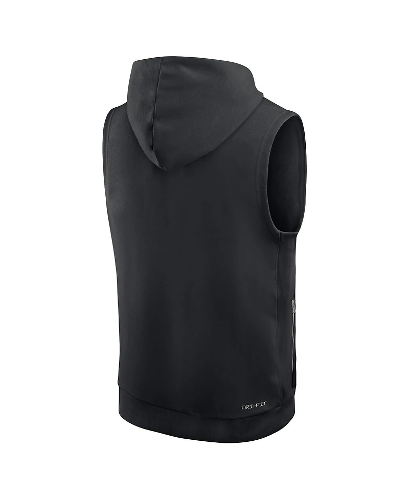 Nike Men's Black Cincinnati Bengals Sideline Performance Sleeveless Pullover Hoodie