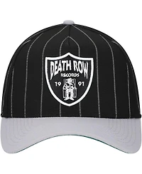 Lids Men's Black Death Row Records A-Frame Pin Stripe Adjustable Hat