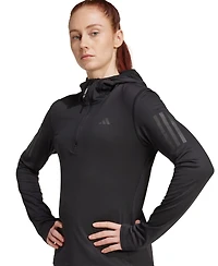 adidas Women's Own The Run Winterized Half-Zip Running Hoodie Sweatshirt