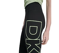 Dkny Sport Women's Logo Balance Compression High-Waist 7/8 Tights