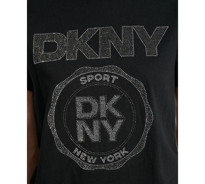 Dkny Sport Women's Medallion Logo Crewneck T-Shirt
