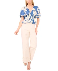 Parker Women's The Hallie Linen-Blend Pintucked Top