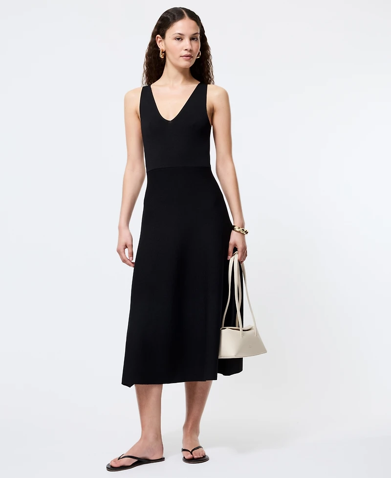French Connection Women's V-Neck Fit & Flare Midi Dress