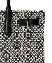 Lauren Ralph Lauren Woven Straw Medium Devyn Tote Bag