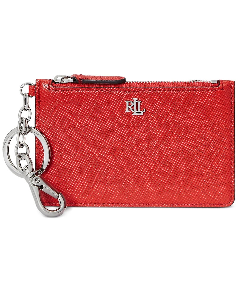 Lauren Ralph Lauren Textured Leather Zip Card Case