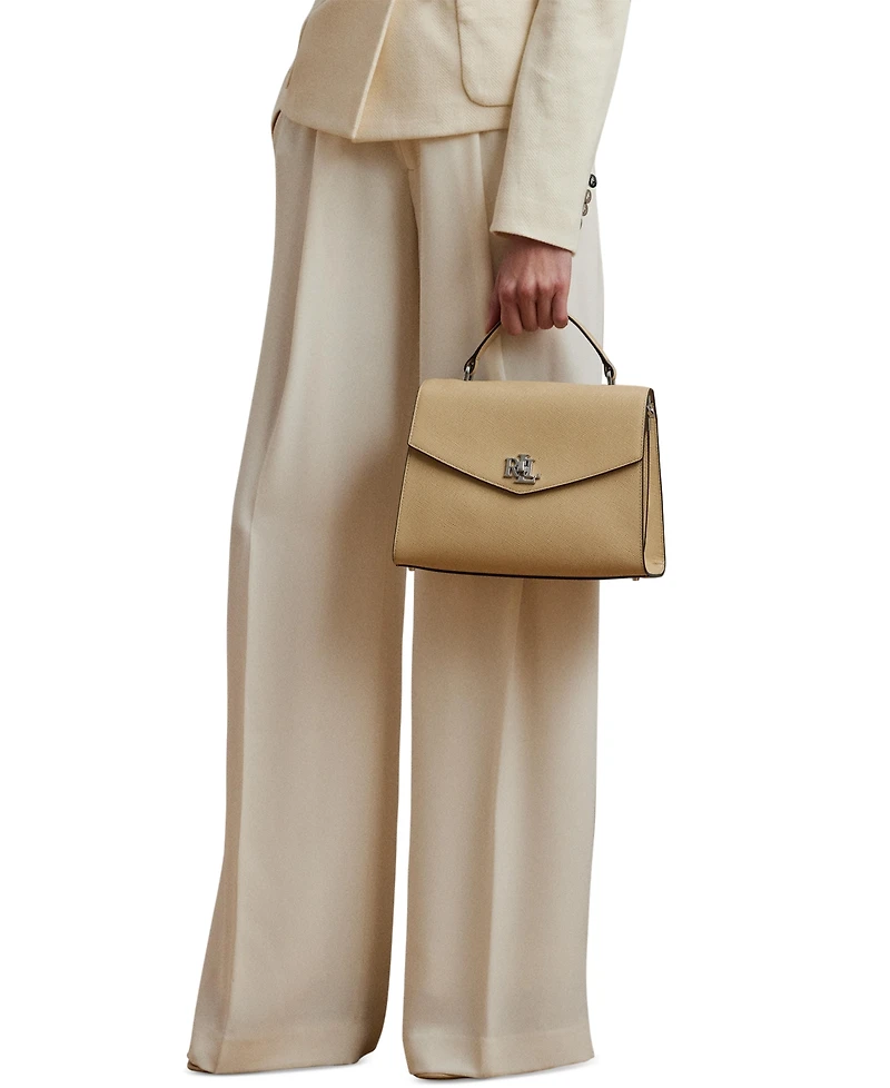 Lauren Ralph Lauren Textured Leather Large Farrah Satchel