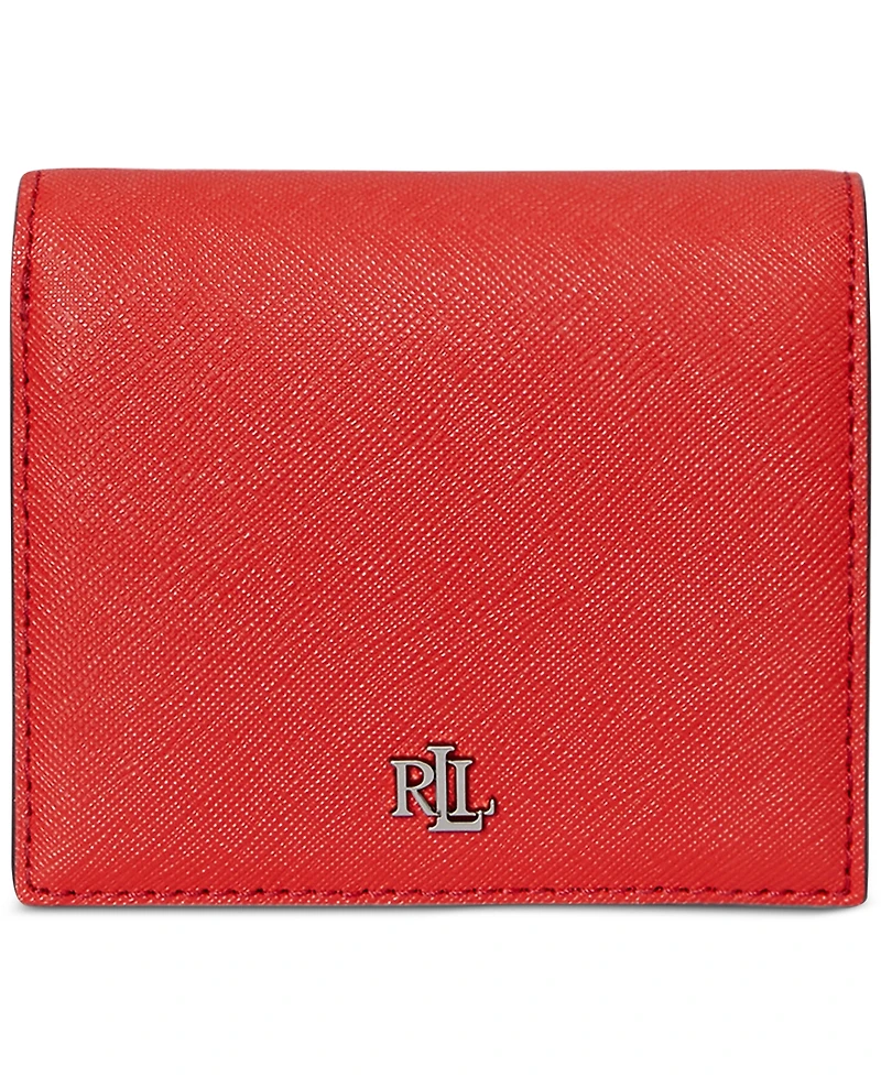Lauren Ralph Lauren Crosshatch Leather Compact Wallet