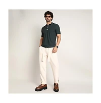 Campus Sutra Men's Seamless Solid Polo T-Shirt