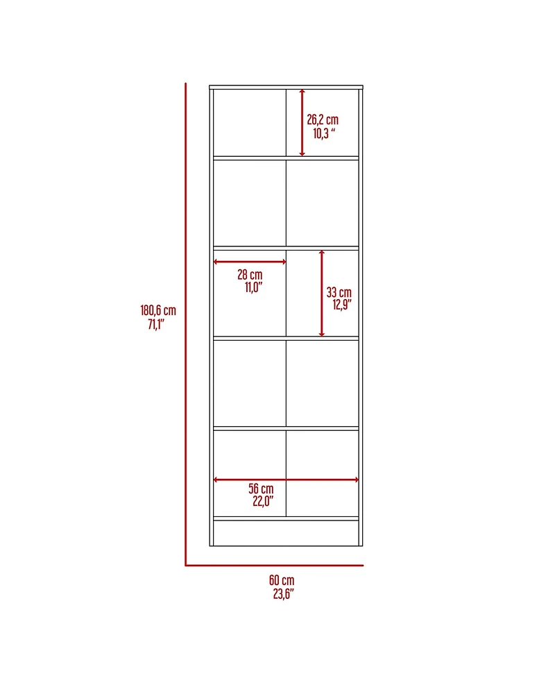 Depot E-shop Dakari Multistorage Double Door Cabinet, Five Shelves