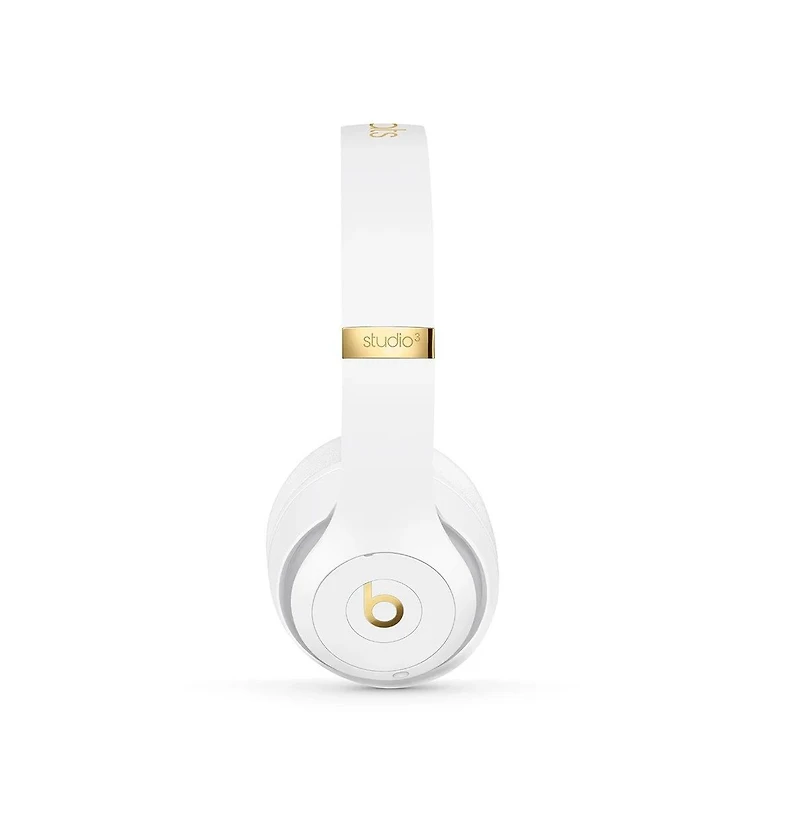 Beats Studio 3 Wireless Over-Ear Noise Cancelling Headphones with Usb C Wall Adapter Charger - Matte White - MX3Y2LL/A