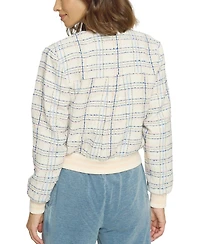 Central Park West Women's Cargo Tweed Bomber Jacket