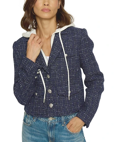 Central Park West Women's Crop Tweed Dickie Blazer
