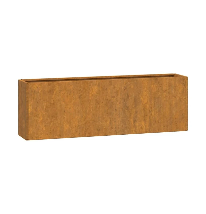 Wall Planters 2 pcs Rusty Corten Steel 20.9"x3.9"x6.7"